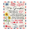 Personalized Grandma Blanket From Grandkids Love Big Hug Air Mail Letter Sunflower Grandma Birthday Mothers Day Christmas Customized Fleece Throw Blanket | siriusteestore