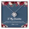 Love Knot Necklace | Personalized Grandma Necklace From Grandkids Granddaughter Grandson I've Loved You My Whole Life Floral Grandma Birthday Mothers Day Christmas Customized Message Card | siriusteestore
