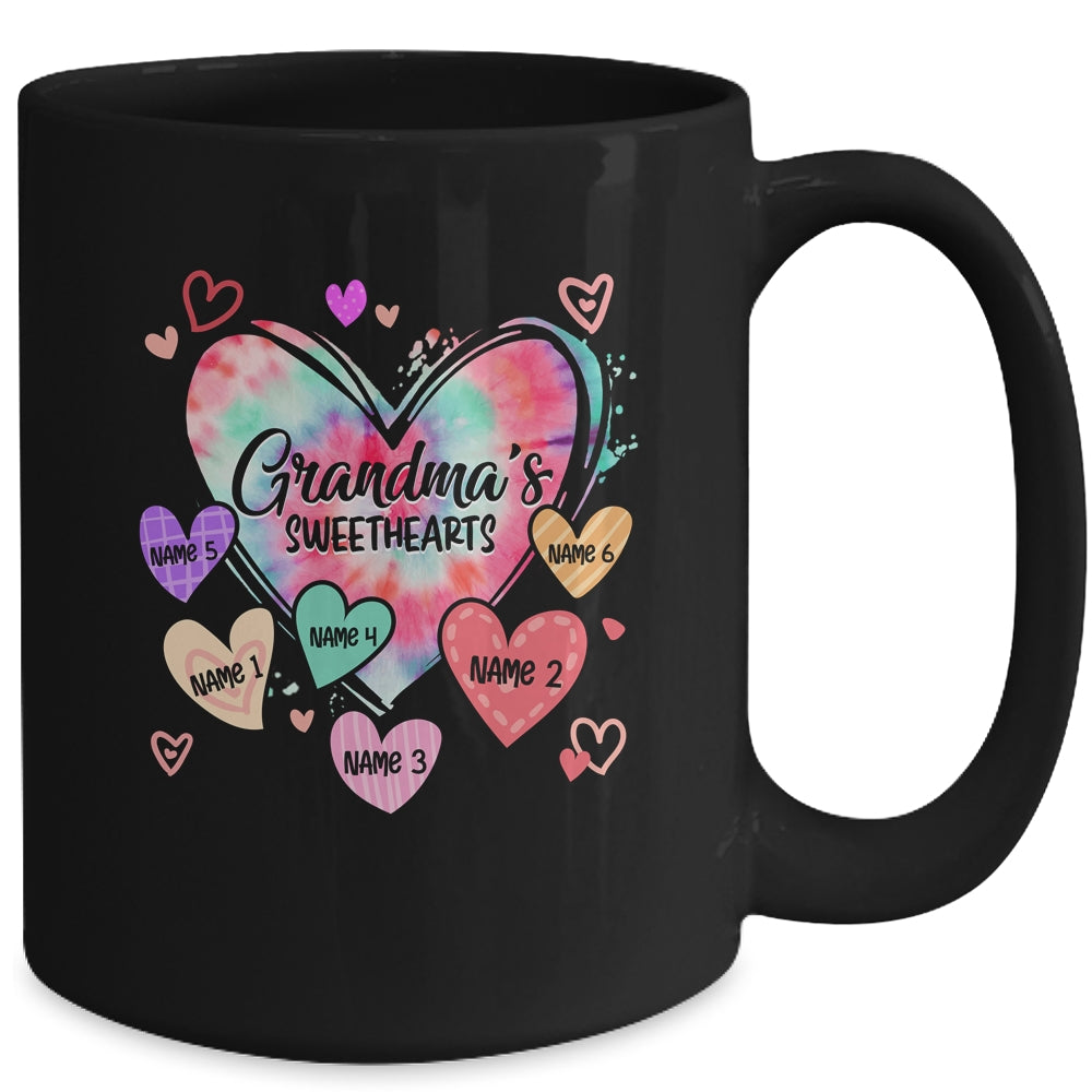Personalized Grandma Sweethearts Custom With Grandkids Name Valentines Day Mothers Day Birthday Christmas Mug | siriusteestore