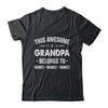 Personalized Grandpa Custom Kids Name This Awesome Grandpa Belongs To Grandpa Fathers Day Birthday Christmas Shirt & Hoodie | siriusteestore