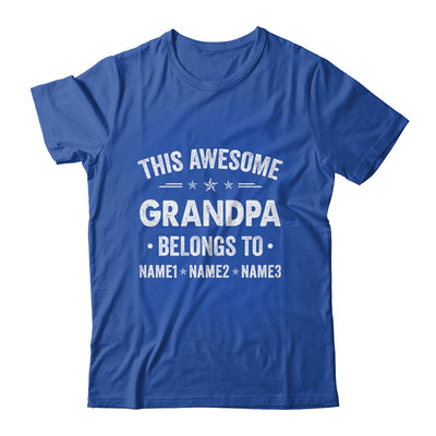 Personalized Grandpa Custom Kids Name This Awesome Grandpa Belongs To Grandpa Fathers Day Birthday Christmas Shirt & Hoodie | siriusteestore