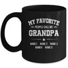 Personalized Grandpa With Kids Name My Favorite People Call Me Grandpa Custom For Men Fathers Day Birthday Christmas Mug | siriusteestore