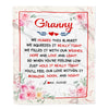 Personalized Granny Blanket From Grandkids Granddaughter Grandson We Hugged This Blanket Floral Granny Birthday Mothers Day Christmas Fleece Throw Blanket | siriusteestore