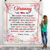 Personalized Granny Blanket From Grandkids Granddaughter Grandson We Hugged This Blanket Floral Granny Birthday Mothers Day Christmas Fleece Throw Blanket | siriusteestore