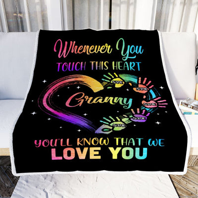 Personalized Granny Blanket From Grandkids Granddaughter Grandson We Love You Grandparent Granny Birthday Mothers Day Christmas Bed Fleece Throw Blanket | siriusteestore