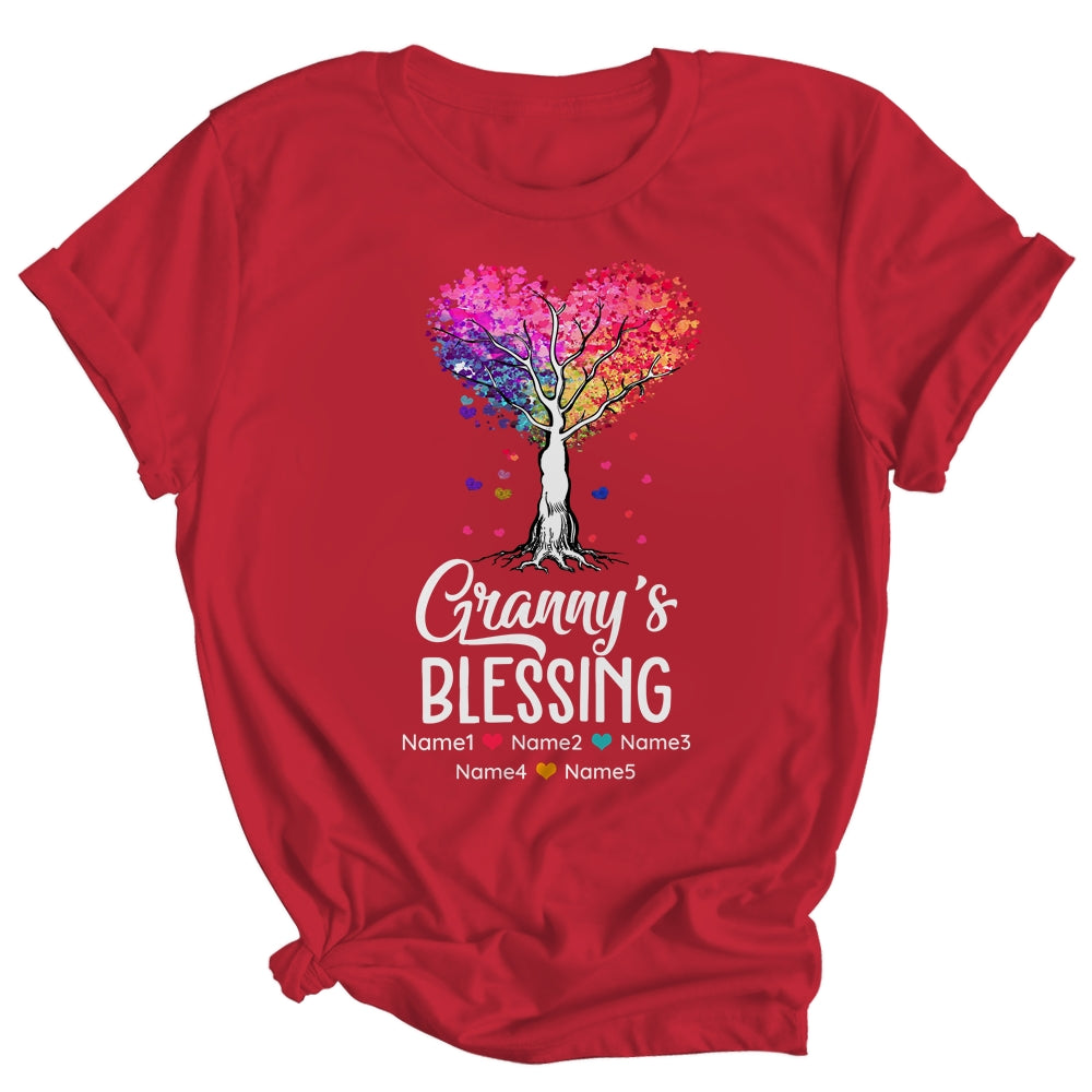 Personalized Granny Is Blessed With Grandkids Name Colortree Custom Grandma Mothers Day Birthday Christmas Shirt & Tank Top | siriusteestore
