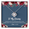 Love Knot Necklace | Personalized Granny Necklace From Grandkids Granddaughter Grandson I've Loved You My Whole Life Floral Granny Birthday Mothers Day Christmas Customized Message Card | siriusteestore