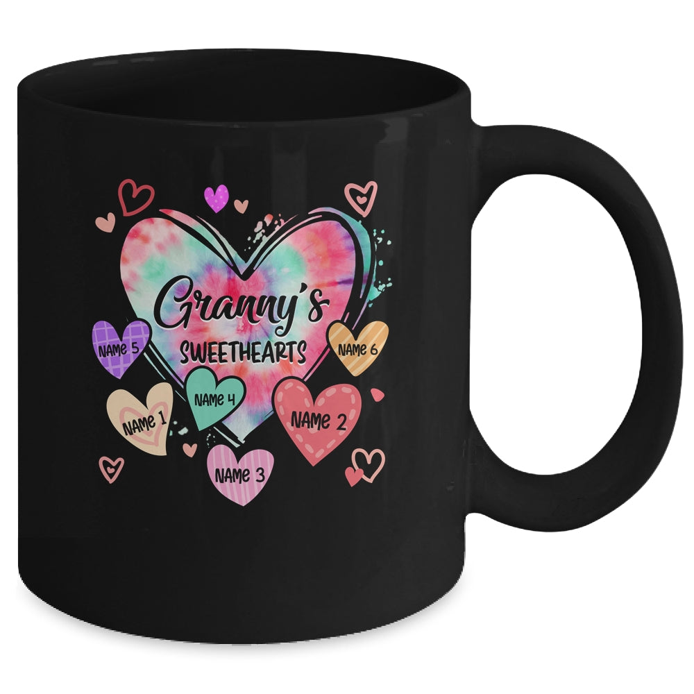 Personalized Granny Sweethearts Custom With Grandkids Name Valentines Day Mothers Day Birthday Christmas Mug | siriusteestore