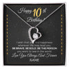 Forever Love Necklace | Personalized Happy 10Th Birthday Necklace For Her Girls Daughter Niece Sister Goddaughter Granddaughter 10 Year Old Birthday Customized Gift Box Message Card | siriusteestore
