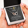 Interlocking Hearts Necklace | Personalized Happy 15Th Birthday Necklace For Her Girls Daughter Niece Sister Goddaughter Granddaughter 15 Year Old Birthday Customized Gift Box Message Card | siriusteestore