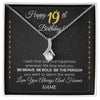 Alluring Beauty Necklace | Personalized Happy 19Th Birthday Necklace For Her Girls Daughter Niece Sister Goddaughter Granddaughter 19 Year Old Birthday Customized Gift Box Message Card | siriusteestore