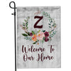 Personalized Initial Letter Monogram House Welcome to Our Home Flag Hello Spring Flowers Summer Warming | siriusteestore