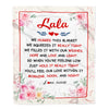 Personalized Lala Blanket From Grandkids Granddaughter Grandson We Hugged This Blanket Floral Lala Birthday Mothers Day Christmas Customized Fleece Blanket | siriusteestore