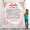 Personalized Lala Blanket From Grandkids Granddaughter Grandson We Hugged This Blanket Floral Lala Birthday Mothers Day Christmas Customized Fleece Blanket | siriusteestore