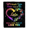 Personalized Lala Blanket From Grandkids Granddaughter Grandson We Love You Grandparent Lala Birthday Mothers Day Christmas Customized Bed Fleece Throw Blanket | siriusteestore