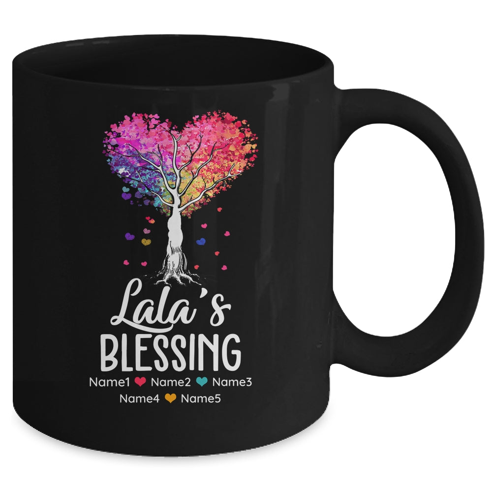 Personalized Lala Is Blessed With Grandkids Name Colortree Custom Grandma Mothers Day Birthday Christmas Mug | siriusteestore