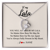 Forever Love Necklace | Personalized Lala Necklace From Grandkids Granddaughter Grandson You're Always In My Heart Lala Birthday Mothers Day Christmas Customized Gift Box Message Card | siriusteestore