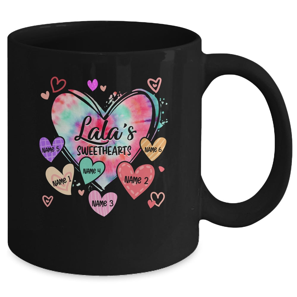 Personalized Lala Sweethearts Custom With Grandkids Name Valentines Day Mothers Day Birthday Christmas Mug | siriusteestore