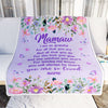 Personalized Mamaw Blanket From Granddaughter Grandson Floral Butterfly Love You Give Mamaw Mothers Day Birthday Christmas Customized Bed Fleece Throw Blanket | siriusteestore