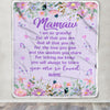 Personalized Mamaw Blanket From Granddaughter Grandson Floral Butterfly Love You Give Mamaw Mothers Day Birthday Christmas Customized Bed Fleece Throw Blanket | siriusteestore