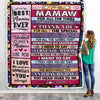 Personalized Mamaw Blanket From Granddaughter Grandson Thank You For The Love Mamaw Mothers Day Birthday Christmas Customized Bed Fleece Throw Blanket | siriusteestore