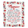Personalized Mamaw Blanket From Grandkids Grandson Granddaughter We Hugged This Blanket Mamaw Birthday Mothers Day Christmas Customized Fleece Throw Blanket | siriusteestore