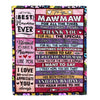 Personalized Mawmaw Blanket From Granddaughter Grandson Thank You For The Love Mawmaw Mothers Day Birthday Christmas Customized Bed Fleece Throw Blanket | siriusteestore