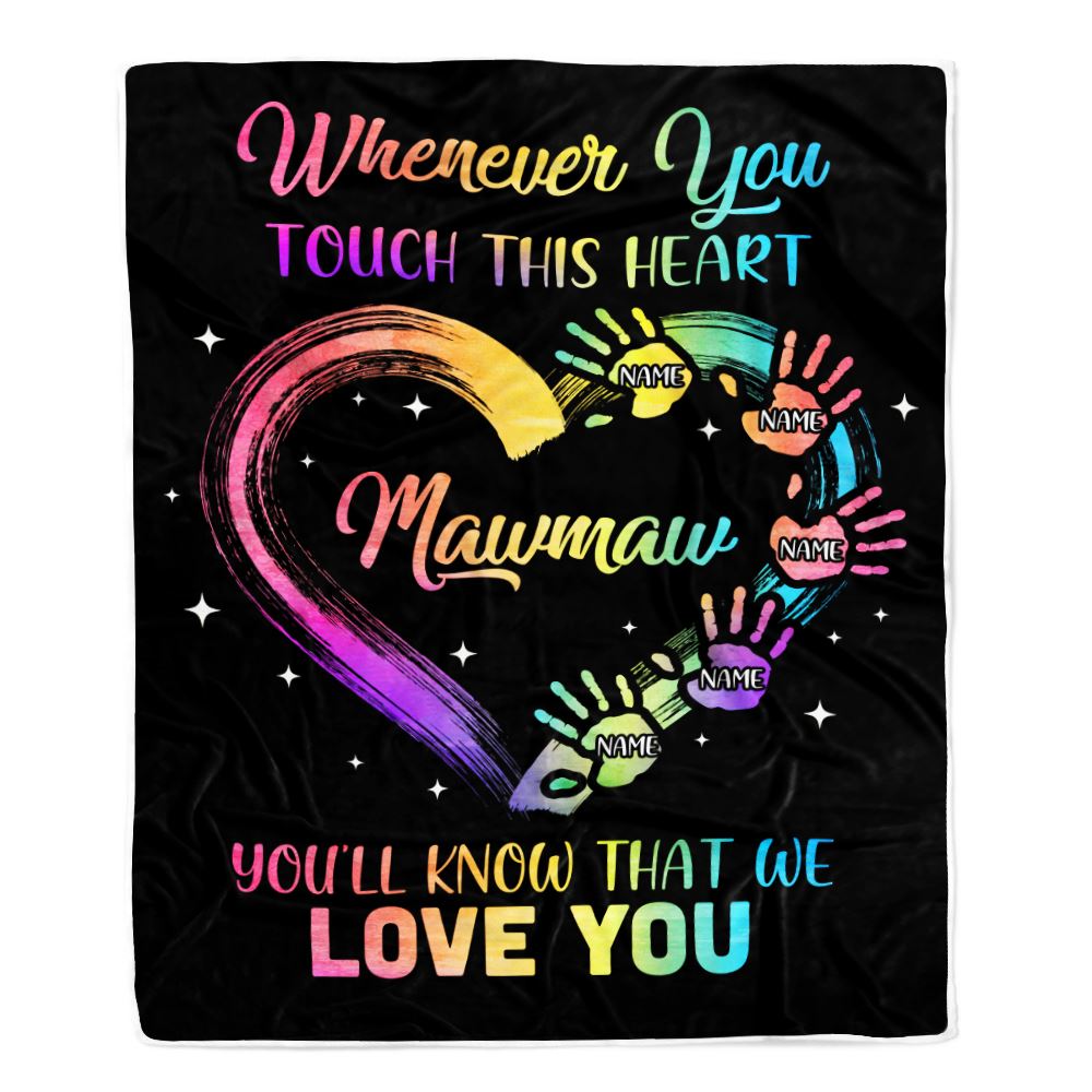 Personalized Mawmaw Blanket From Grandkids Granddaughter Grandson We Love You Grandparent Mawmaw Birthday Mothers Day Christmas Bed Fleece Throw Blanket | siriusteestore