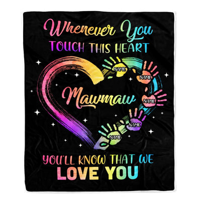 Personalized Mawmaw Blanket From Grandkids Granddaughter Grandson We Love You Grandparent Mawmaw Birthday Mothers Day Christmas Bed Fleece Throw Blanket | siriusteestore