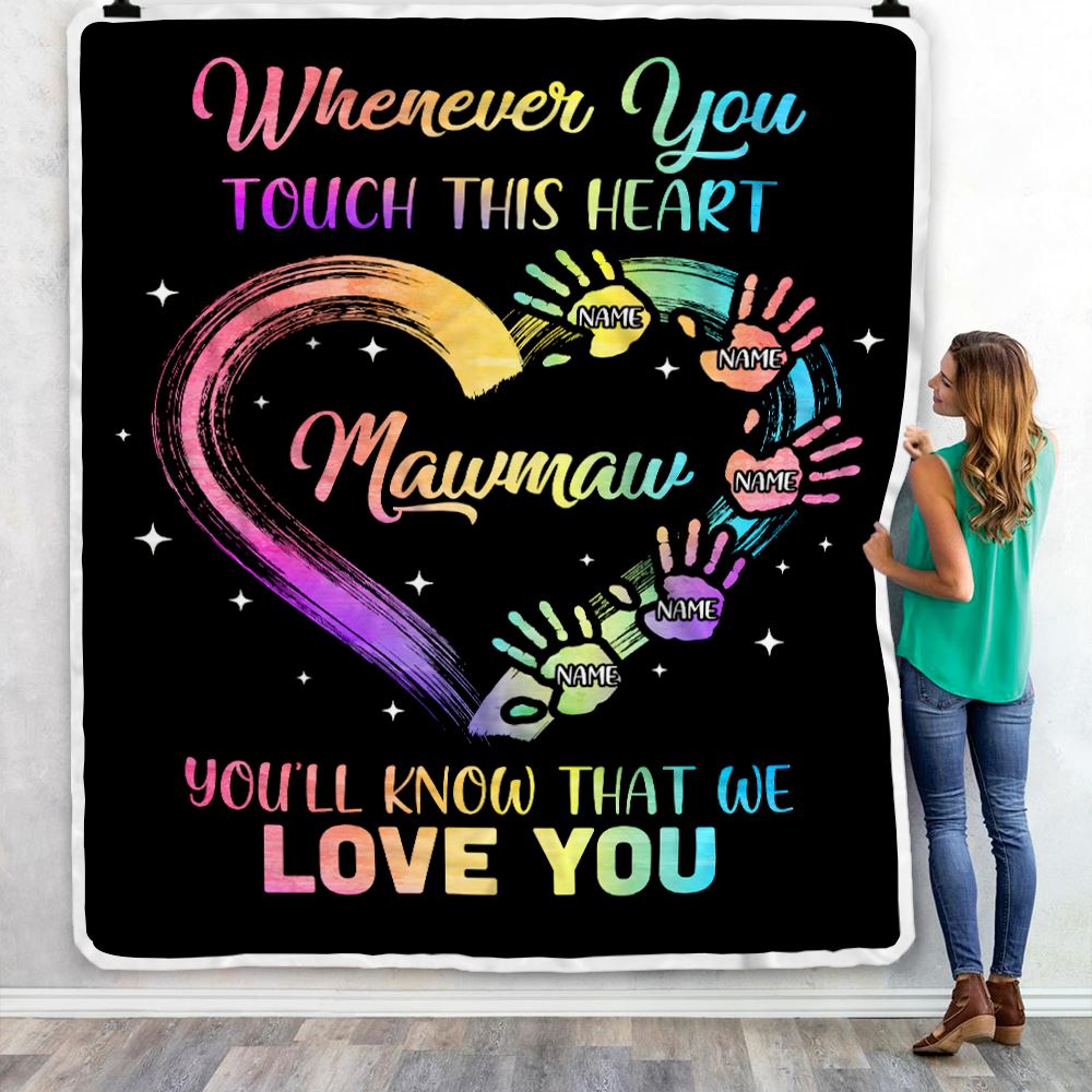 Personalized Mawmaw Blanket From Grandkids Granddaughter Grandson We Love You Grandparent Mawmaw Birthday Mothers Day Christmas Bed Fleece Throw Blanket | siriusteestore