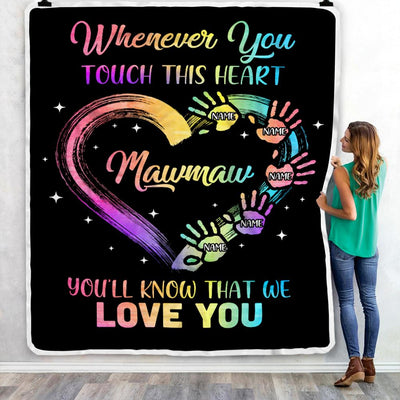 Personalized Mawmaw Blanket From Grandkids Granddaughter Grandson We Love You Grandparent Mawmaw Birthday Mothers Day Christmas Bed Fleece Throw Blanket | siriusteestore