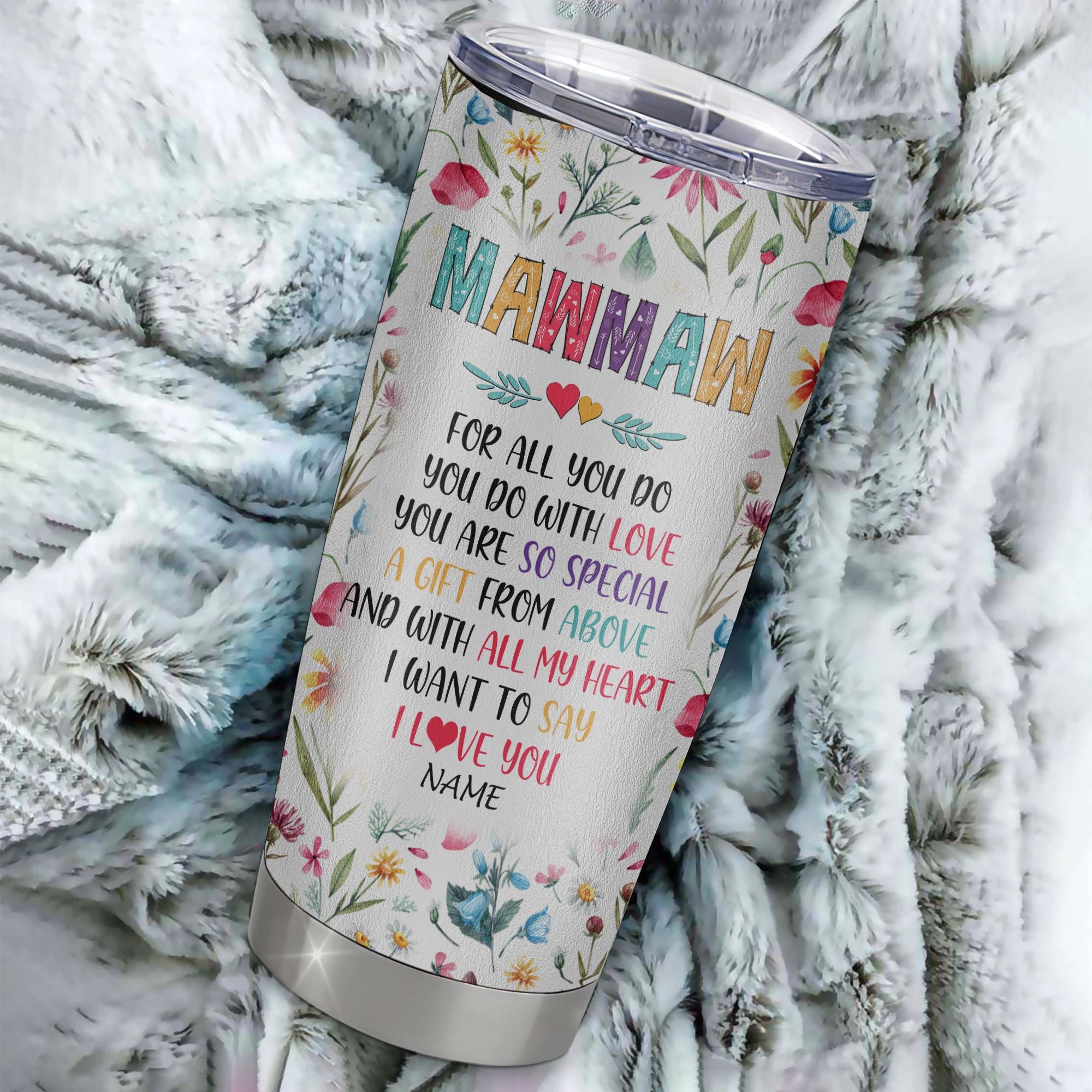 Personalized Mawmaw From Granddaughter Grandson Grandchildren Stainless Steel Tumbler Cup You Are So Special I Love You Mawmaw Mothers Day Birthday Christmas Travel Mug | siriusteestore
