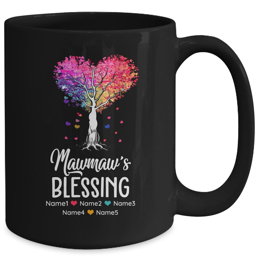 Personalized Mawmaw Is Blessed With Grandkids Name Colortree Custom Grandma Mothers Day Birthday Christmas Mug | siriusteestore