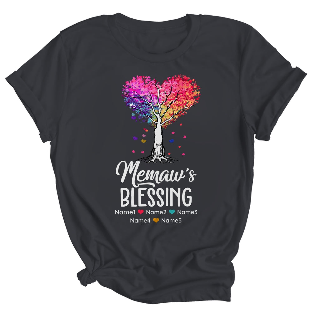 Personalized Memaw Is Blessed With Grandkids Name Colortree Custom Grandma Mothers Day Birthday Christmas Shirt & Tank Top | siriusteestore