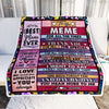 Personalized Meme Blanket From Granddaughter Grandson Thank You For The Love Meme Mothers Day Birthday Christmas Customized Bed Fleece Throw Blanket | siriusteestore