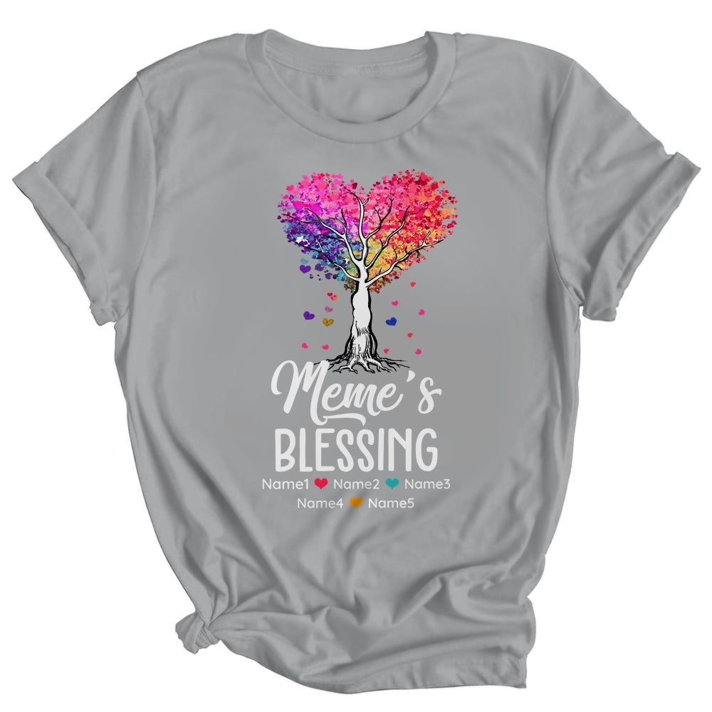 Personalized Meme Is Blessed With Grandkids Name Colortree Custom Grandma Mothers Day Birthday Christmas Shirt & Tank Top | siriusteestore