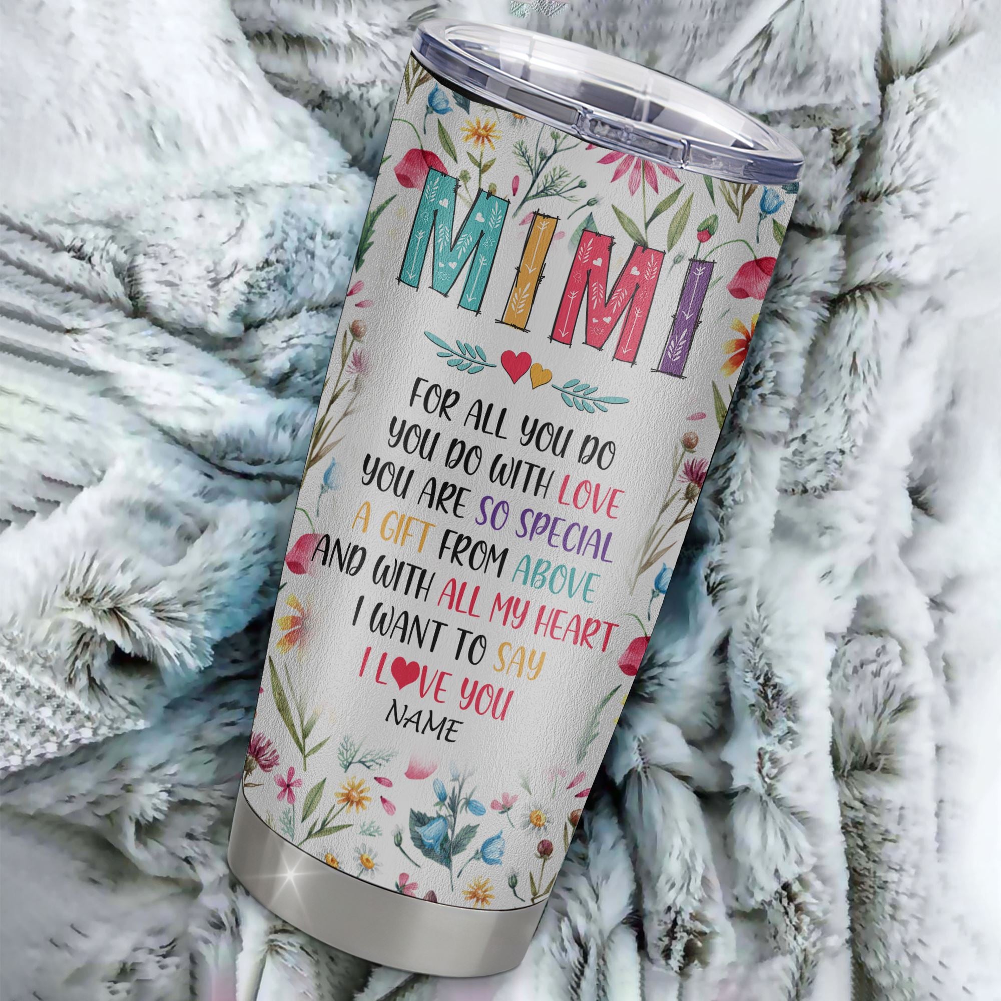 Personalized Mimi From Granddaughter Grandson Grandchildren Stainless Steel Tumbler Cup You Are So Special I Love You Mimi Mothers Day Birthday Christmas Travel Mug | siriusteestore