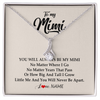 Alluring Beauty Necklace | Personalized Mimi Necklace From Grandkids Granddaughter Grandson You Will Always Be My Mimi Birthday Mothers Day Christmas Customized Gift Box Message Card | siriusteestore