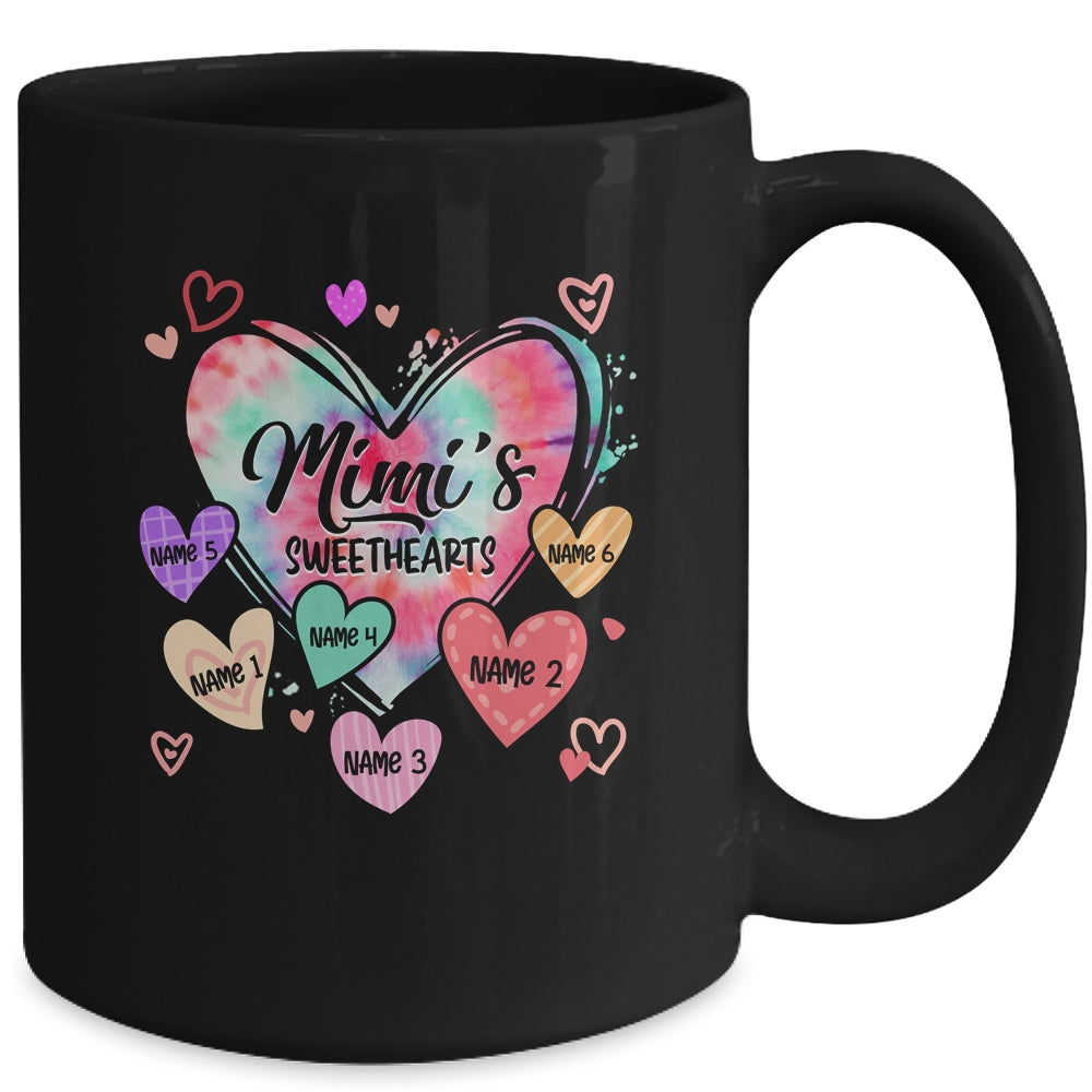 Personalized Mimi Sweethearts Custom With Grandkids Name Valentines Day Mothers Day Birthday Christmas Mug | siriusteestore