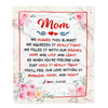 Personalized Mom Blanket From Daughter Son We Hugged This Blanket Floral Mom Birthday Mothers Day Christmas Customized Fleece Throw Blanket | siriusteestore