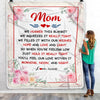 Personalized Mom Blanket From Daughter Son We Hugged This Blanket Floral Mom Birthday Mothers Day Christmas Customized Fleece Throw Blanket | siriusteestore