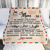 Personalized Mom Blanket From Daughter Son We Hugged This Blanket Mail Letter Mom Birthday Mothers Day Christmas Customized Fleece Blanket | siriusteestore