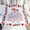 Personalized Mom Blanket From Daughter Son We Hugged This Blanket Mom Birthday Mothers Day Christmas Customized Fleece Throw Blanket | siriusteestore