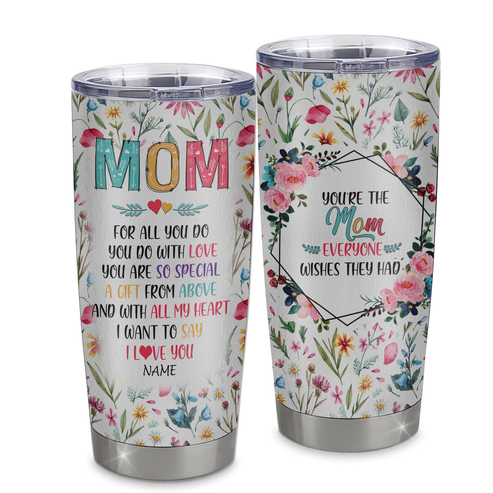 Personalized Mom From Daughter Son Stainless Steel Tumbler Cup You Are So Special I Love You Mom Mothers Day Birthday Christmas Travel Mug | siriusteestore