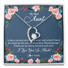 Forever Love Necklace | Personalized My Dear Aunt Necklace From Niece Thank You For Being The Best Aunt Ever Pendant Jewelry Birthday Mothers Day Christmas Customized Message Card | siriusteestore
