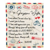 Personalized My Gorgeous Wife Blanket from Husband Letter Air Mail Wedding Anniversary Birthday Christmas Customized Fleece Blanket | siriusteestore