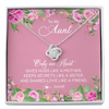 Love Knot Necklace | Personalized My My Aunt Necklace From Niece Only An Aunt Gives Hugs Like A Mother Aunt Pendant Jewelry Birthday Mothers Day Christmas Customized Message Card | siriusteestore