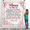 Personalized Nana Blanket From Grandkids Granddaughter Grandson We Hugged This Blanket Floral Nana Birthday Mothers Day Christmas Customized Fleece Blanket | siriusteestore