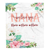 Personalized Nana Blanket From Grandkids Granddaughter Grandson We Love You Floral Nana Birthday Mothers Day Christmas Customized Fleece Throw Blanket | siriusteestore