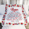 Personalized Nana Blanket From Grandkids Grandson Granddaughter We Hugged This Blanket Nana Birthday Mothers Day Christmas Customized Fleece Throw Blanket | siriusteestore
